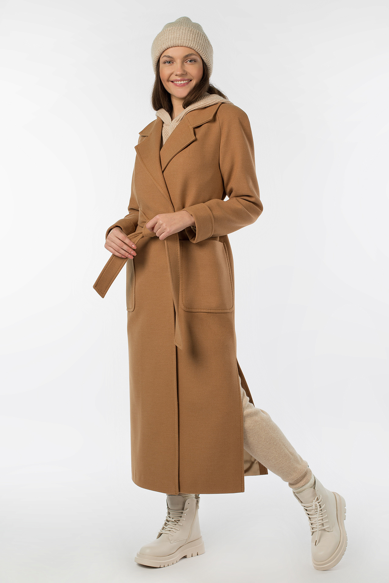 Пальто женское демисезонное "Classic Reserve" (пояс) 01-10819